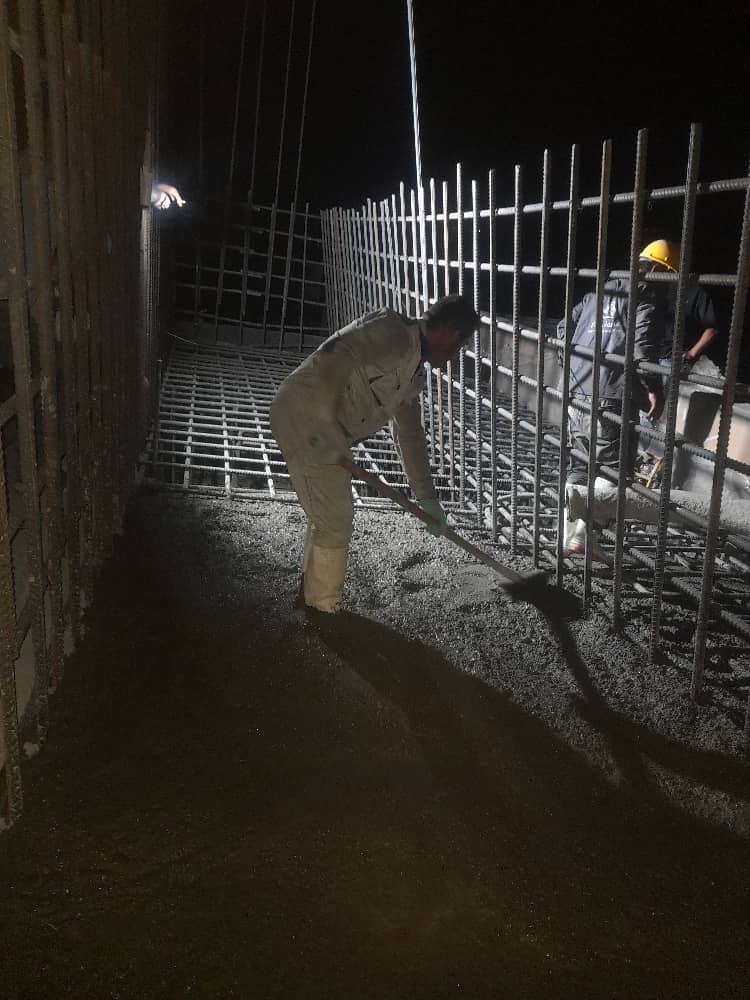 عملیات بتن‌ریزی نیروگاه سد کارون ۳